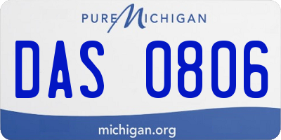 MI license plate DAS0806