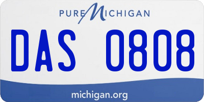 MI license plate DAS0808
