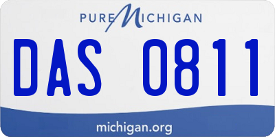 MI license plate DAS0811