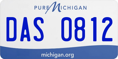 MI license plate DAS0812