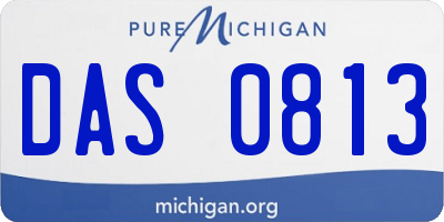 MI license plate DAS0813