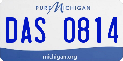 MI license plate DAS0814