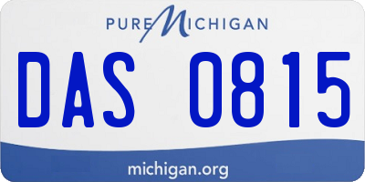 MI license plate DAS0815