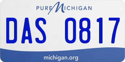 MI license plate DAS0817