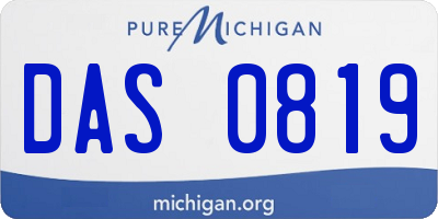 MI license plate DAS0819