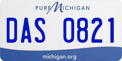 MI license plate DAS0821