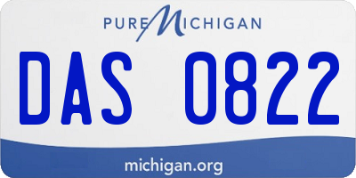 MI license plate DAS0822
