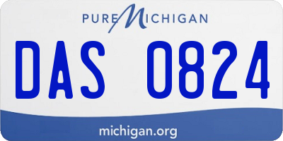 MI license plate DAS0824