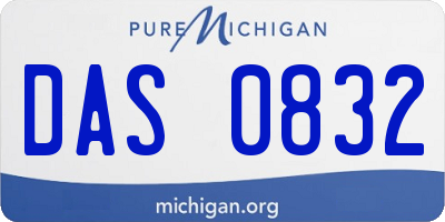 MI license plate DAS0832
