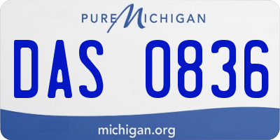 MI license plate DAS0836