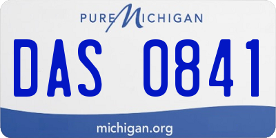 MI license plate DAS0841