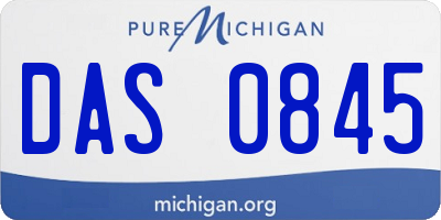 MI license plate DAS0845