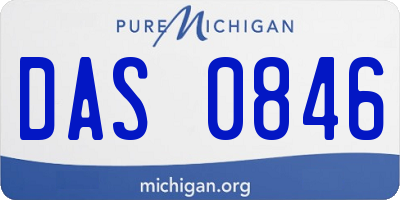 MI license plate DAS0846