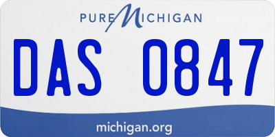 MI license plate DAS0847