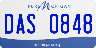 MI license plate DAS0848