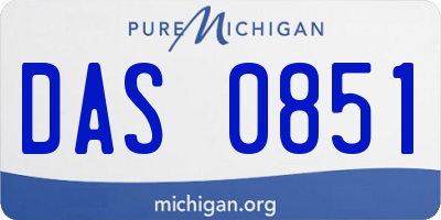 MI license plate DAS0851
