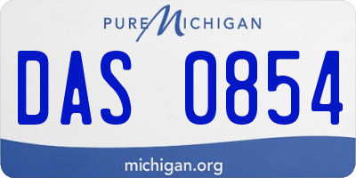 MI license plate DAS0854