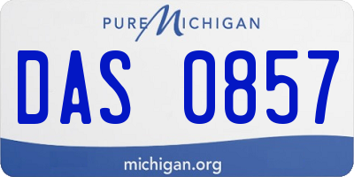 MI license plate DAS0857