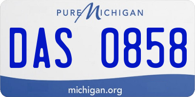 MI license plate DAS0858