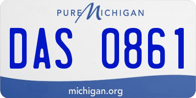 MI license plate DAS0861