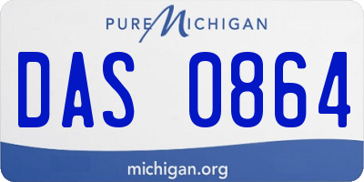 MI license plate DAS0864