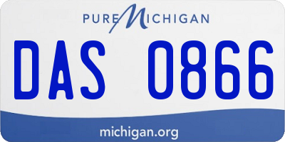 MI license plate DAS0866