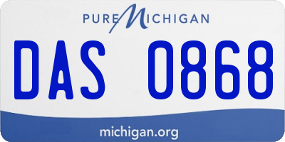 MI license plate DAS0868
