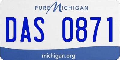 MI license plate DAS0871