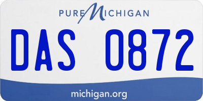 MI license plate DAS0872