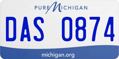 MI license plate DAS0874