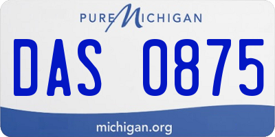 MI license plate DAS0875