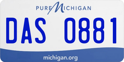 MI license plate DAS0881