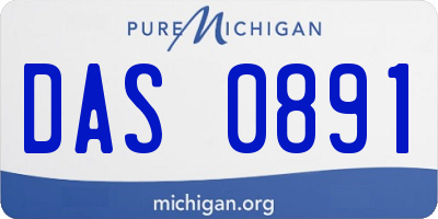 MI license plate DAS0891