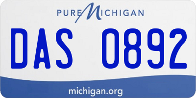 MI license plate DAS0892