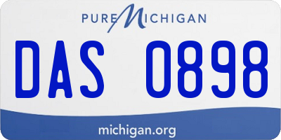 MI license plate DAS0898