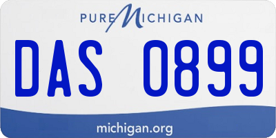 MI license plate DAS0899