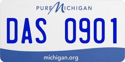 MI license plate DAS0901