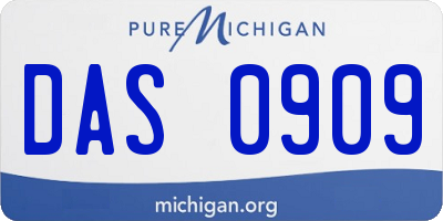 MI license plate DAS0909