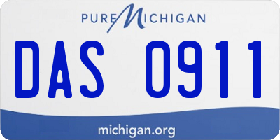 MI license plate DAS0911