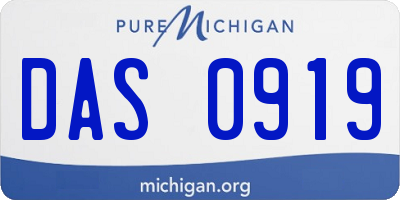MI license plate DAS0919