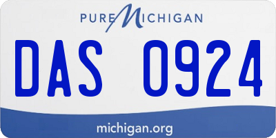 MI license plate DAS0924