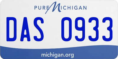 MI license plate DAS0933