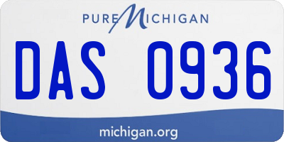 MI license plate DAS0936