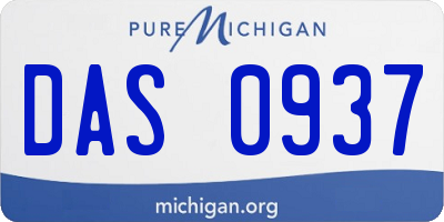 MI license plate DAS0937
