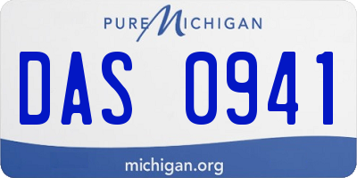 MI license plate DAS0941