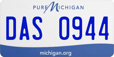 MI license plate DAS0944