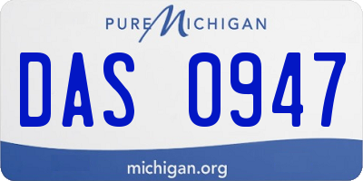 MI license plate DAS0947