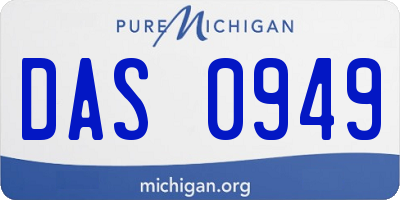 MI license plate DAS0949