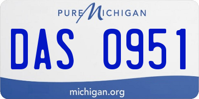 MI license plate DAS0951