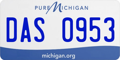 MI license plate DAS0953